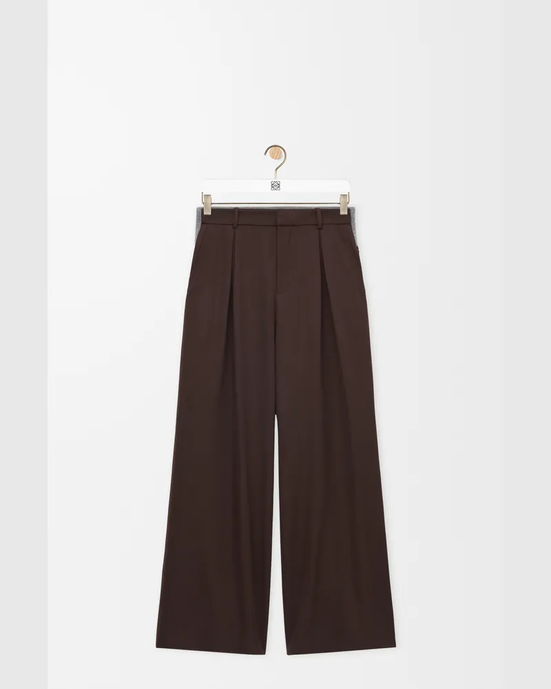 Loewe Trousers In Wool Size Hombre Brown