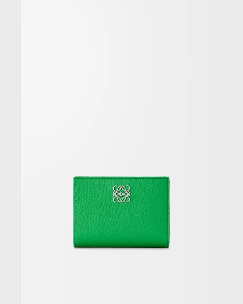 Loewe Anagram Compact Wallet In Pebble Grained Leather skin Mujer Clover