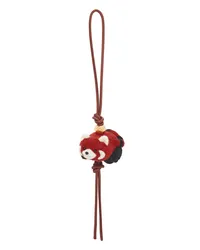 Loewe Luxury Red panda charm in felt and calfskin Dark