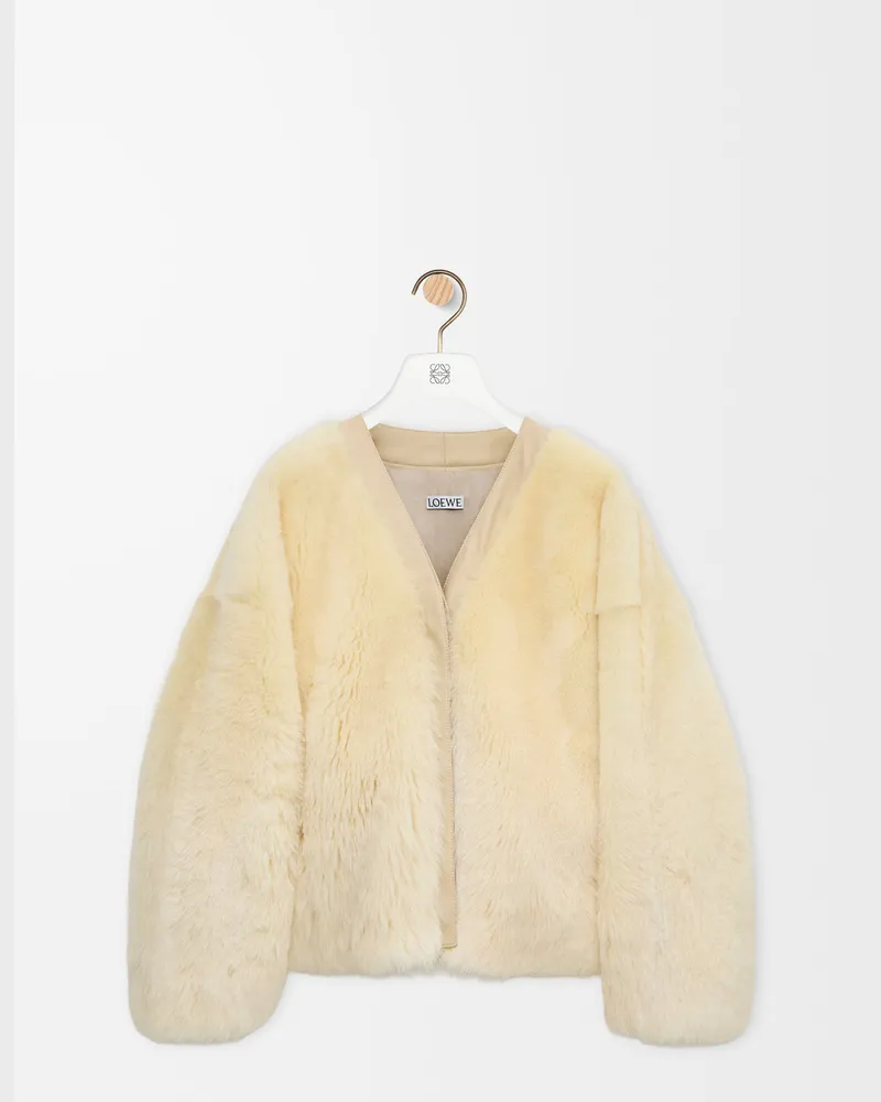 Loewe Cardigan In Shearling Size Mujer Light