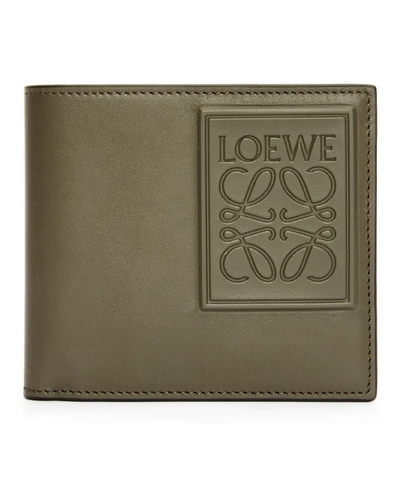 Loewe Luxury Bifold wallet in satin calfskin Khaki