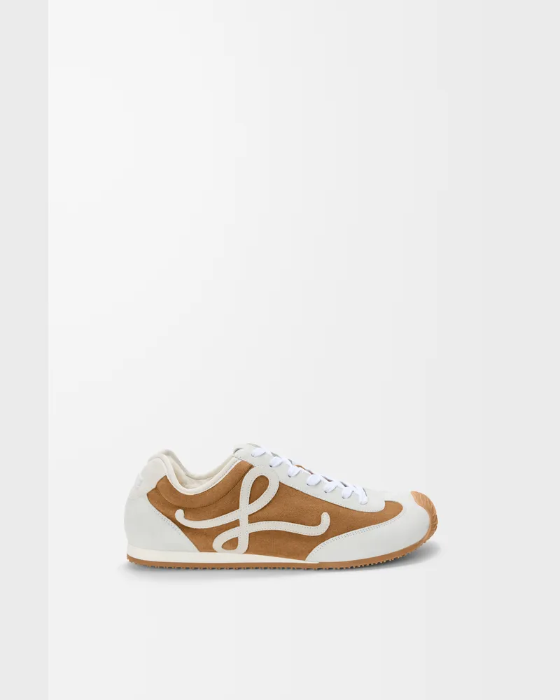 Loewe Ballet Runner 2.0 In Suede And Shearling Size Hombre Tan