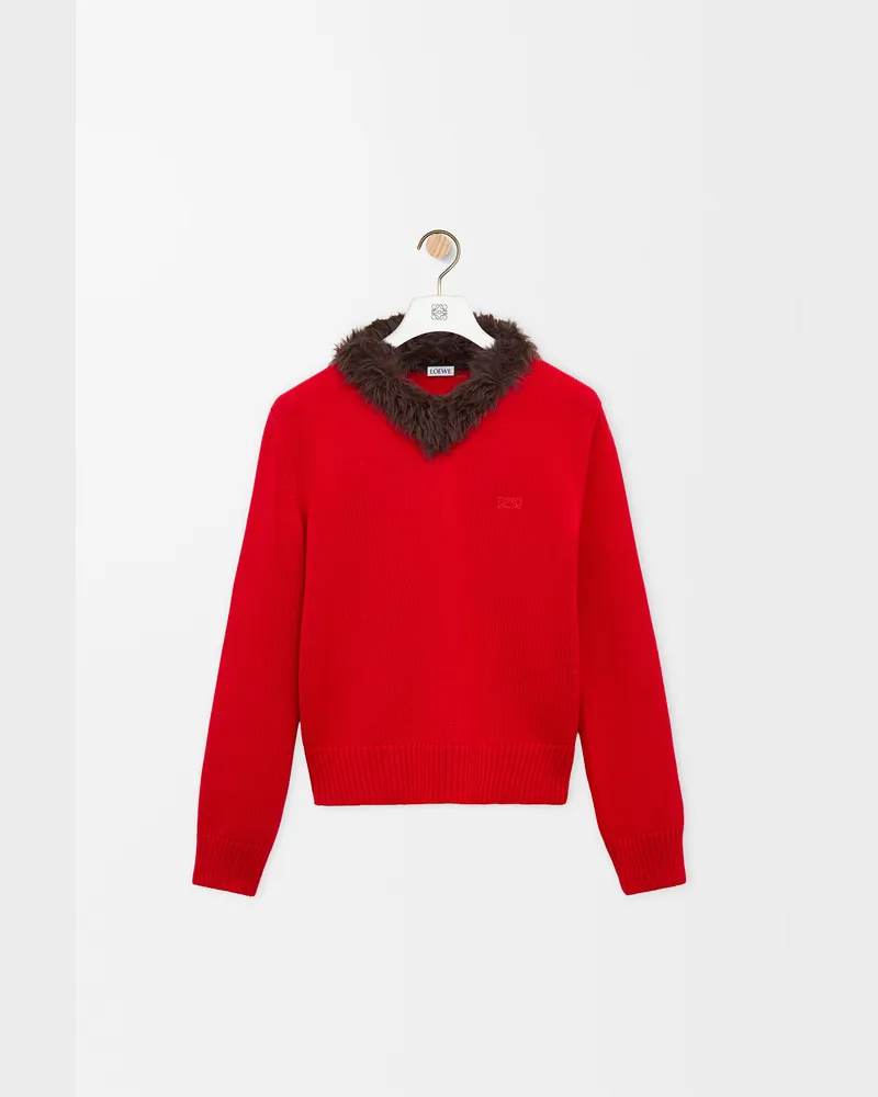 Loewe Sweater In Wool Size Mujer Red