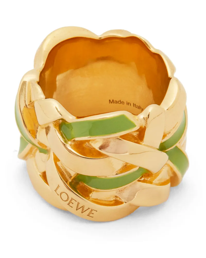 Loewe Luxury Nest ring in sterling silver and enamel Gold