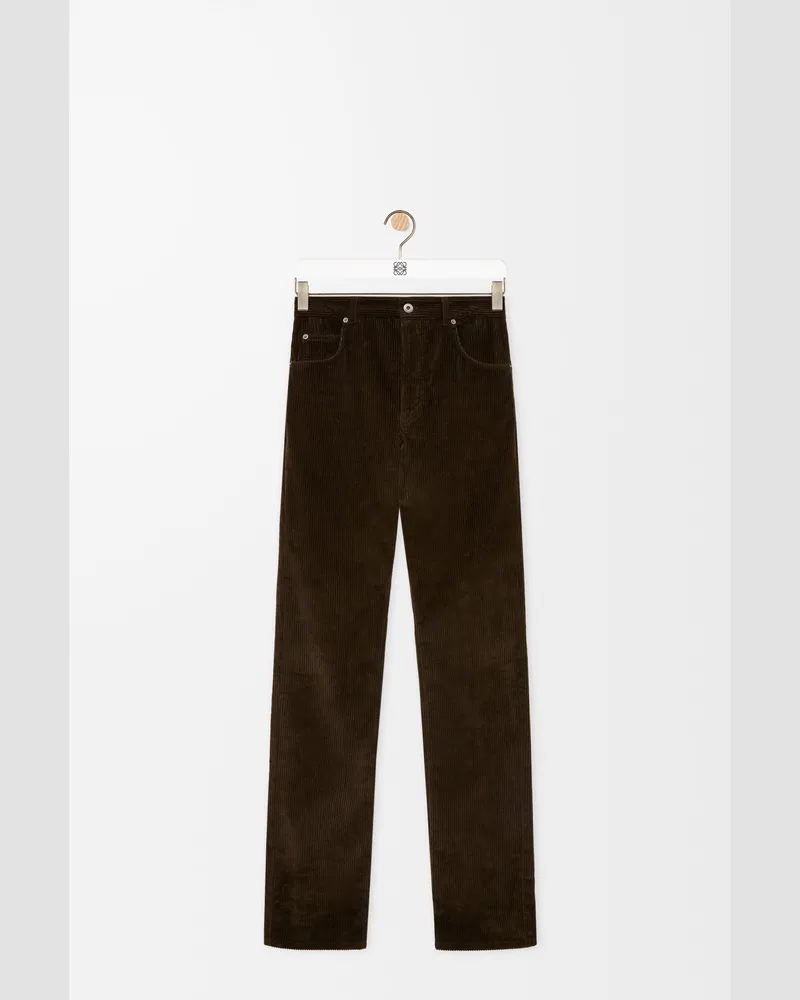 Loewe Trousers In Cotton Corduroy Size Hombre Brown