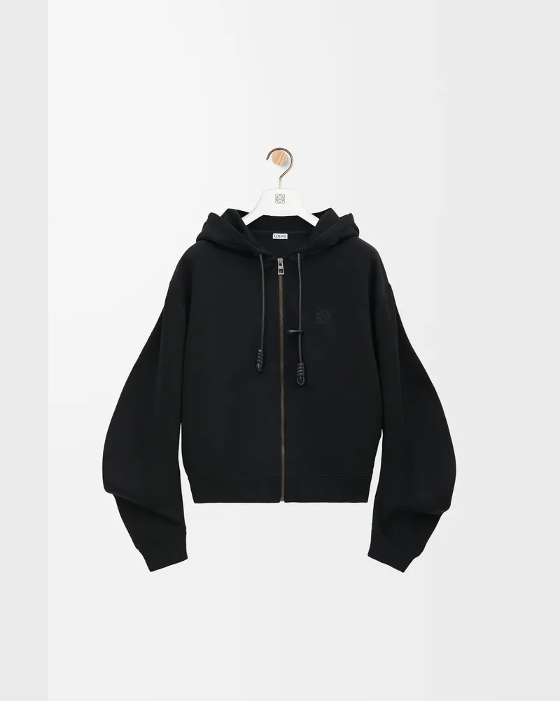 Loewe Flamenco Hoodie In Cotton Blend Size Mujer Black