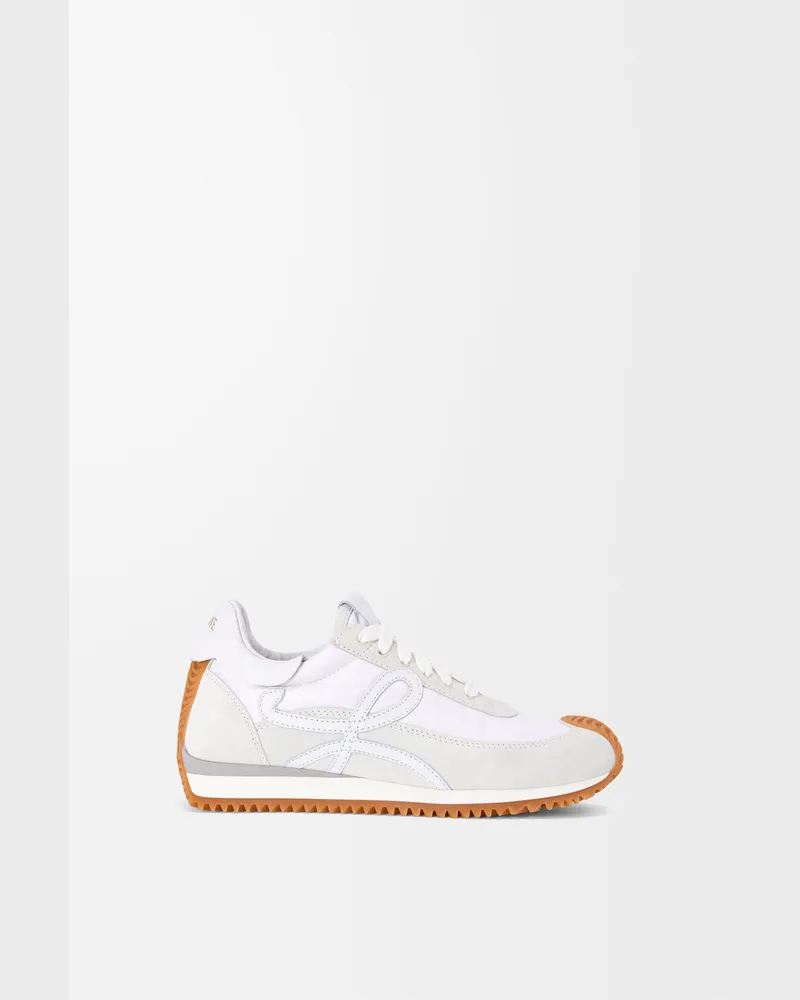 Loewe Flow Runner In Nylon And Suede Size Mujer White