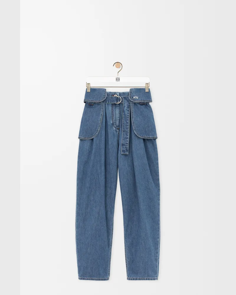 Loewe Cargo Jeans In Denim Size Mujer Light