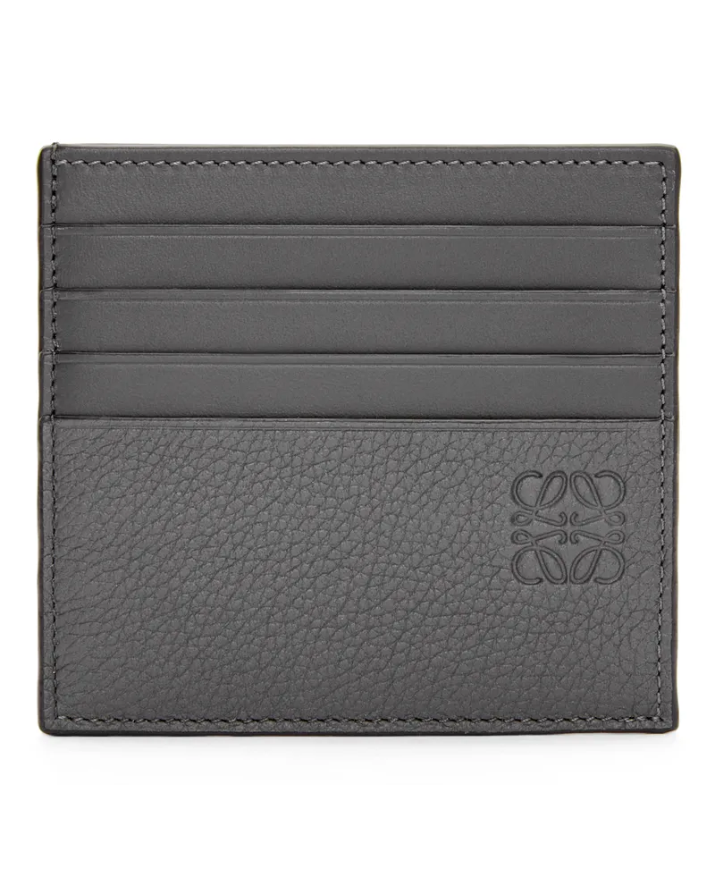 Loewe Luxury Open plain cardholder in soft grained calfskin Anthracite