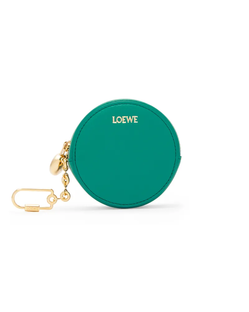 Loewe Luxury Pebble cookie key holder in shiny nappa calfskin Emerald