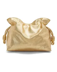 Loewe Luxury Medium Flamenco clutch in metallic lambskin Gold