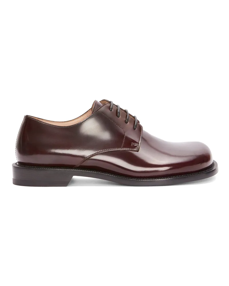 Loewe Luxury Campo derby shoe in brushed calfskin Burgundy