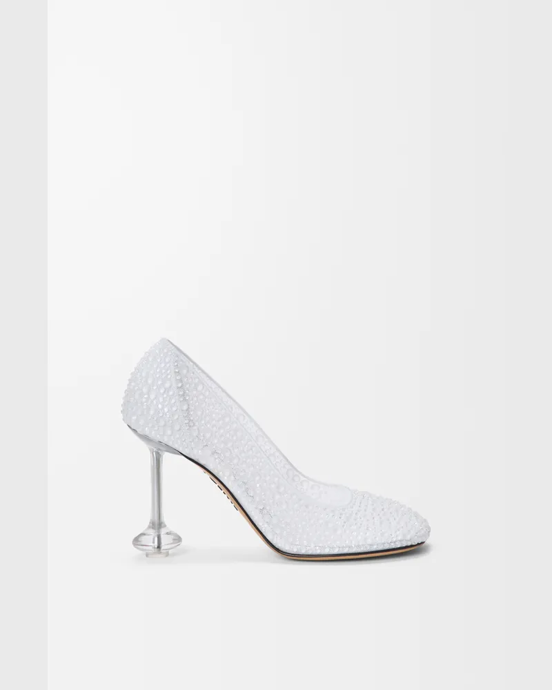 Loewe Toy Pump In Embellished Mesh Size Mujer Transparent
