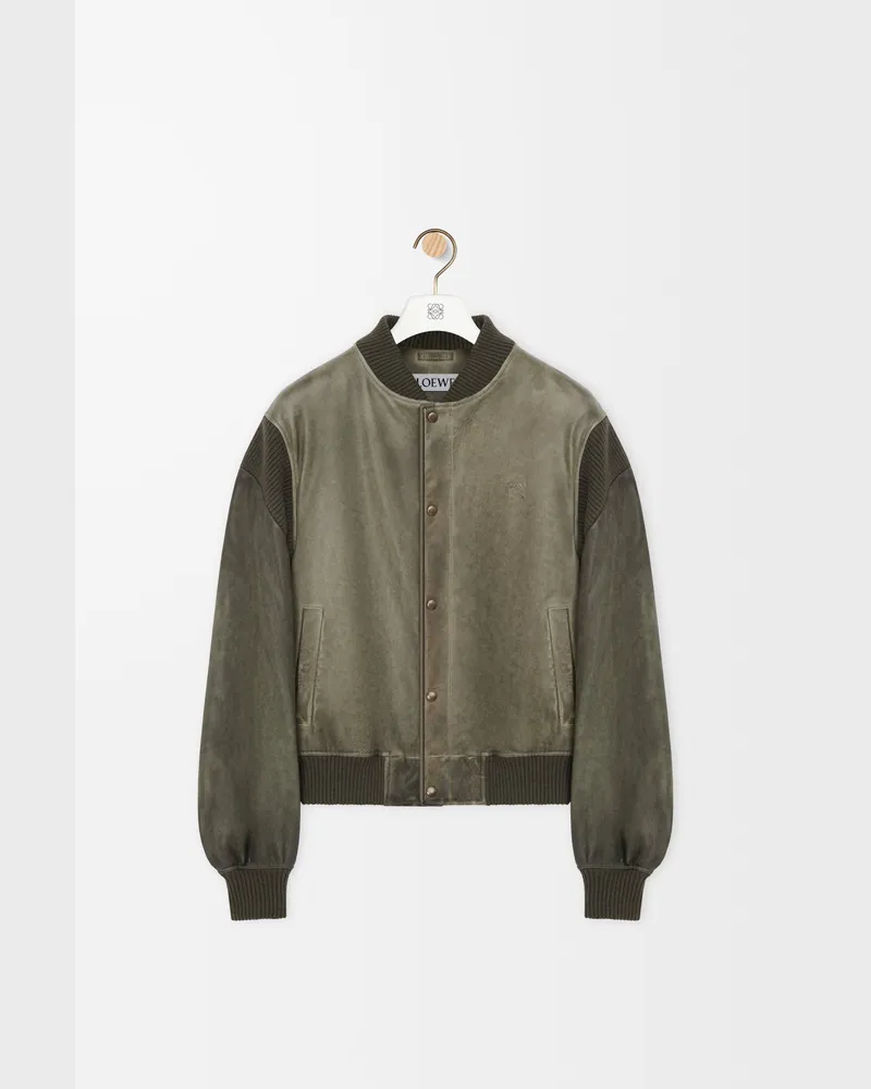 Loewe Bomber Jacket In Nappa Lambskin Size Hombre Khaki