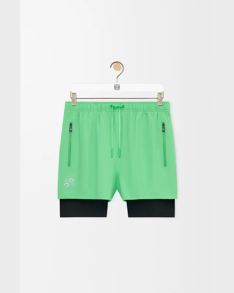 Loewe Performance Shorts In Technical Shell Size Hombre Green