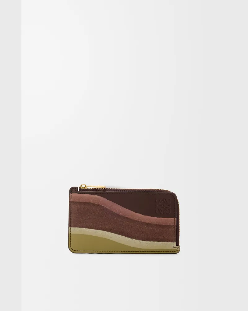 Loewe Coin Landscape Cardholder In Nappa Leather skin Mujer Chocolate