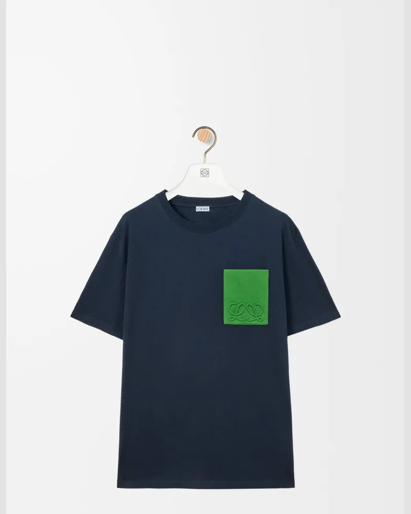 Loewe Relaxed Fit T-shirt In Cotton Size Hombre Navy