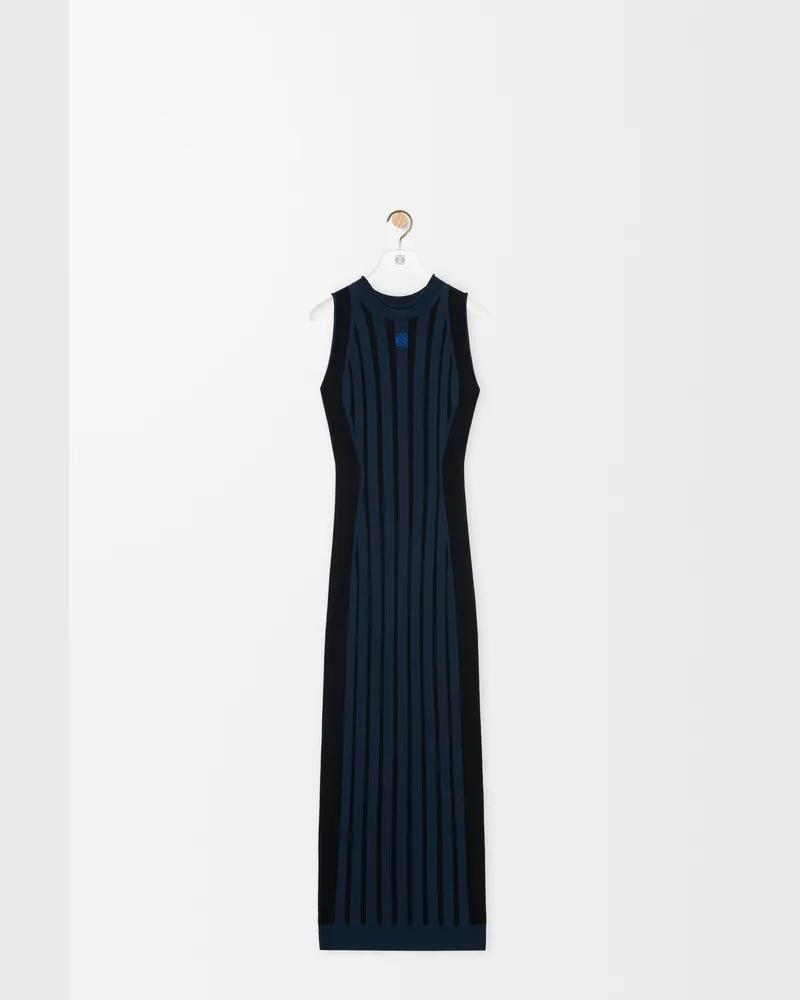 Loewe Dress In Stretch Viscose Blend Size Mujer Navy