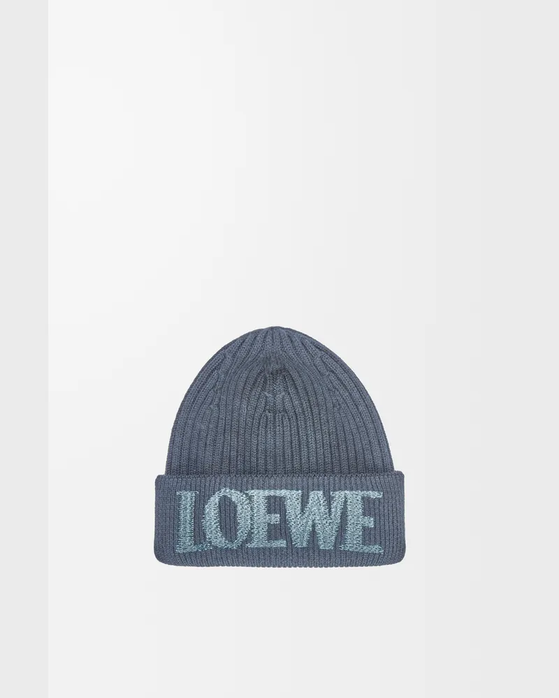 Loewe Loewe Beanie In Wool Mujer Grey