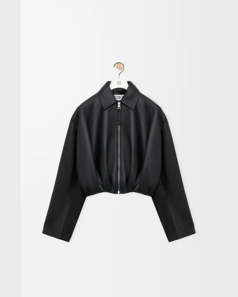 Loewe Draped Jacket In Nappa Lambskin Size Mujer Black