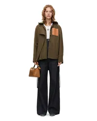 Loewe Luxury Hooded parka in cotton Khaki