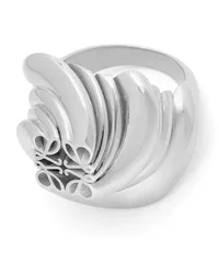 Loewe Luxury Twisted Anagram signet ring in sterling silver Silver