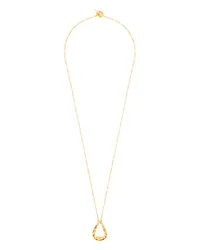 Loewe Luxury Nappa twist loop pendant in sterling silver Gold