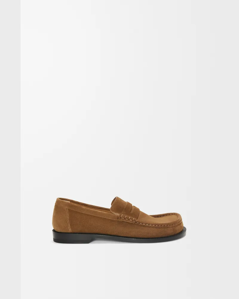 Loewe Campo Loafer In Suede Leather skin Size Hombre Tabacco