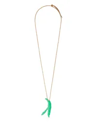 Loewe Luxury Fava bean pendant necklace in sterling silver and enamel Silver