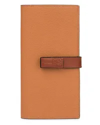 Loewe Luxury Large vertical wallet in grained calfskin Light