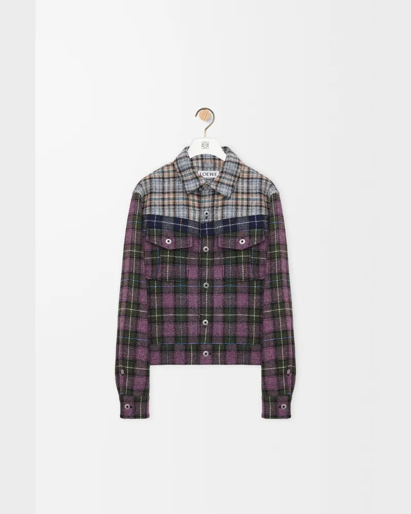 Loewe Trucker Jacket In Wool Size Hombre Pink