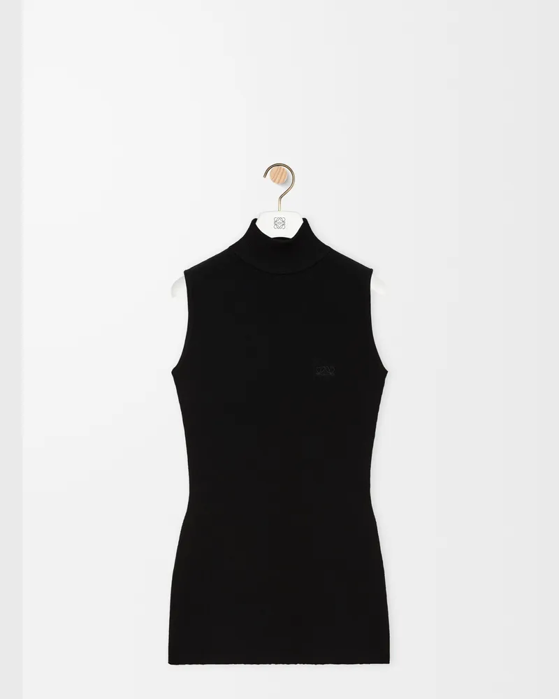 Loewe Sleeveless Top In Viscose Blend Size Mujer Black