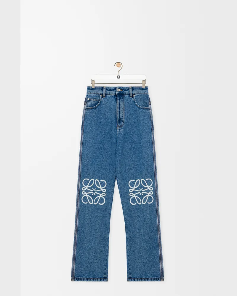 Loewe Anagram Baggy Jeans In Denim Size Hombre Mid