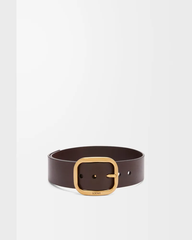 Loewe Rounded Soft Belt In Leather skin Size Mujer Dark