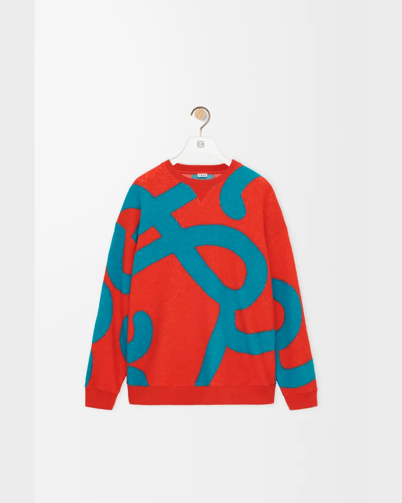 Loewe Sweatshirt In Wool And Cotton Size Hombre Blue