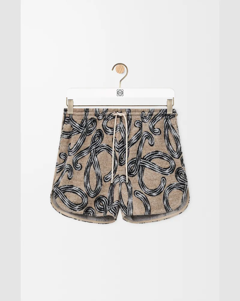 Loewe Shorts In Cotton Terry Blend Size Mujer Beige