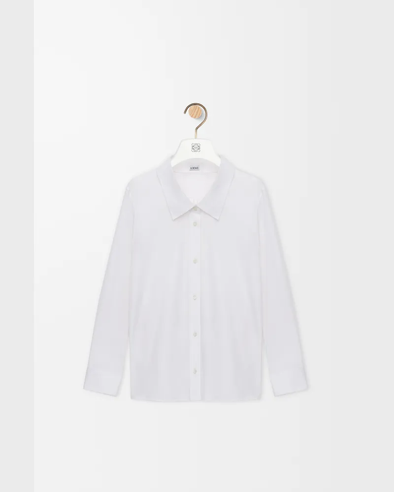 Loewe Embellished Shirt In Cotton Size Mujer White