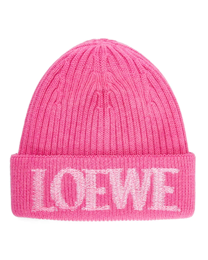 Loewe Luxury  beanie in wool Pink