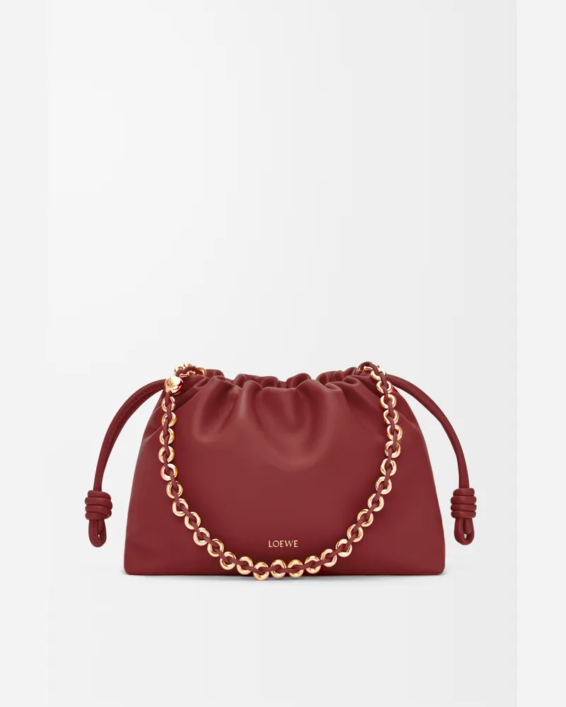 Loewe Medium Flamenco Purse In Mellow Nappa Lambskin Mujer Burnt