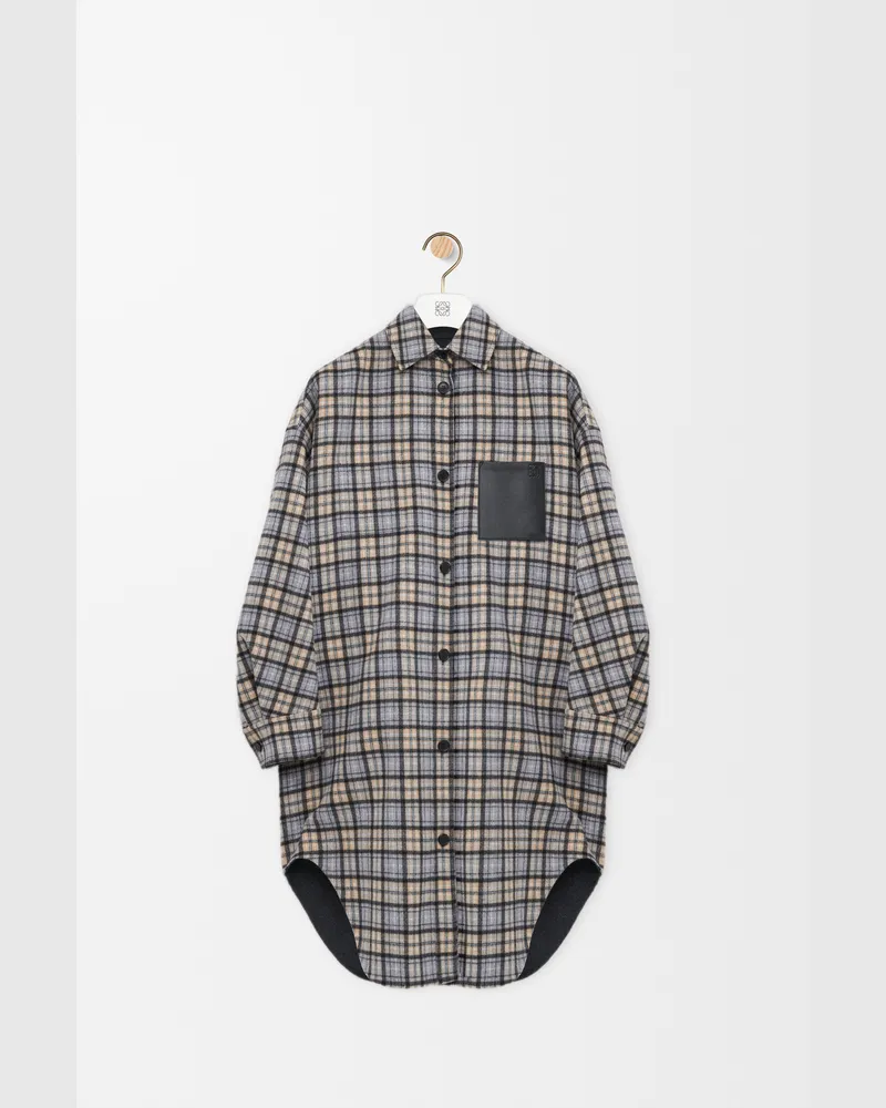 Loewe Coat In Wool And Cashmere Size Mujer Beige