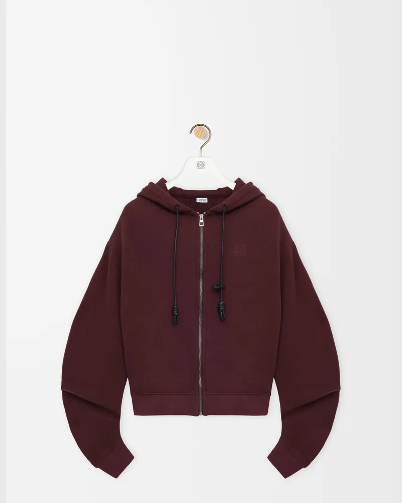 Loewe Flamenco Hoodie In Cotton And Cashmere Size Mujer Dark