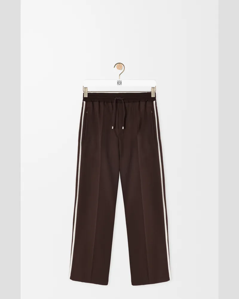 Loewe Drawstring Trousers In Wool Size Hombre Brown