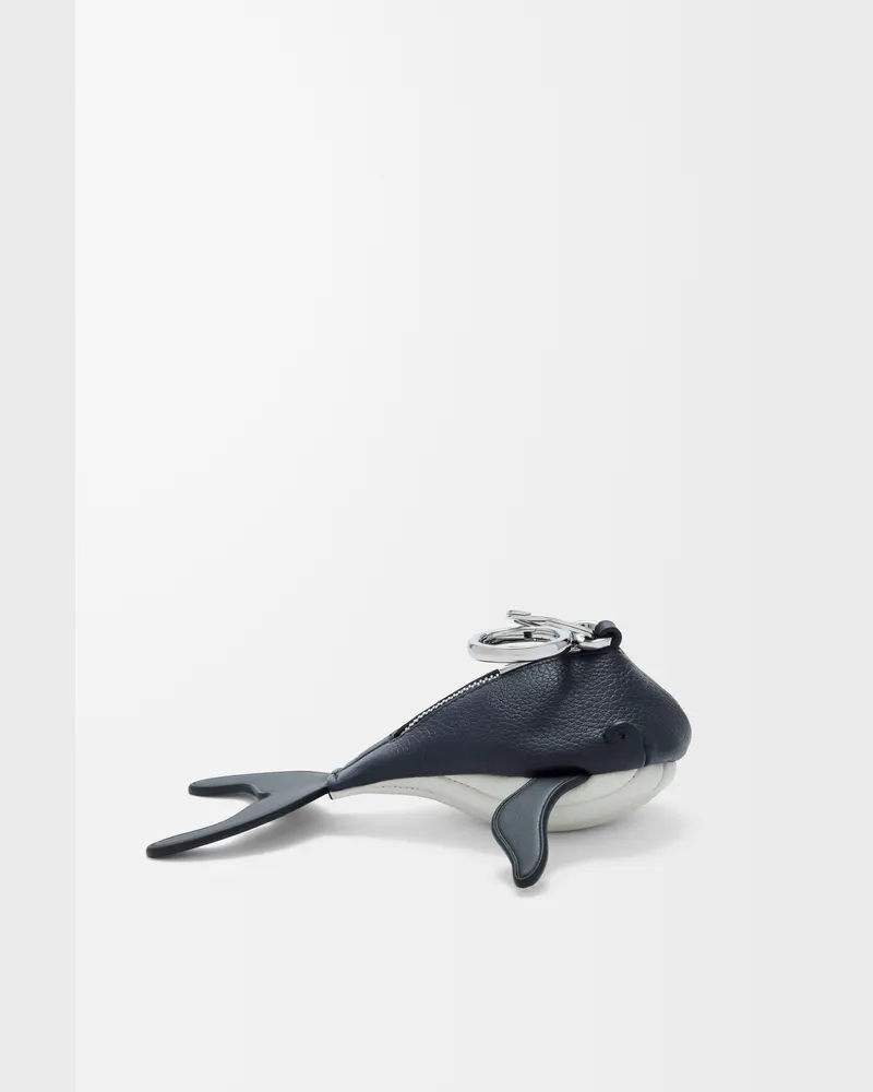 Loewe Whale Charm In Leather skin Mujer Midnight
