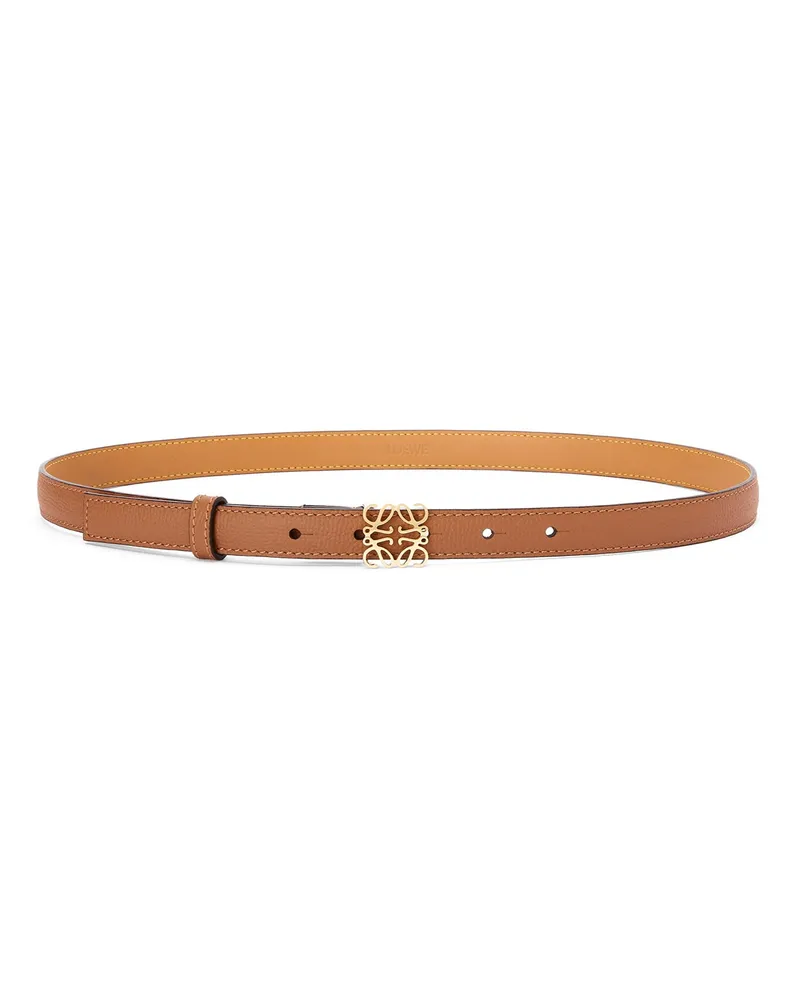 Loewe Luxury Anagram belt in pebble grain calfskin Tan