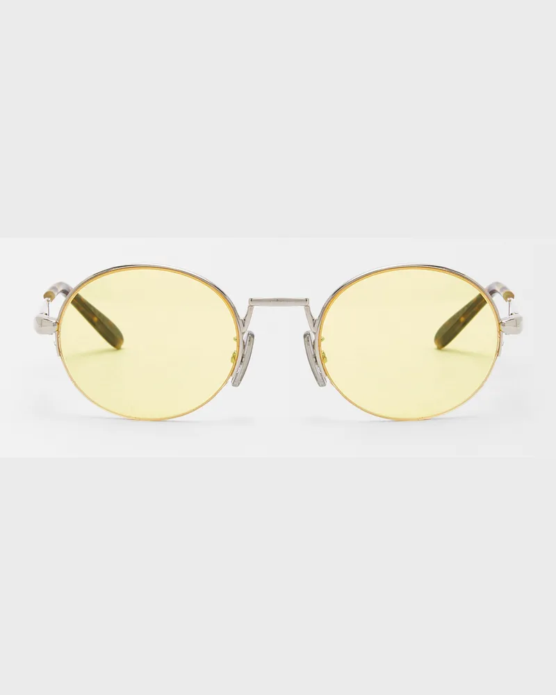 Loewe Groove Oval Sunglasses Hombre Yellow