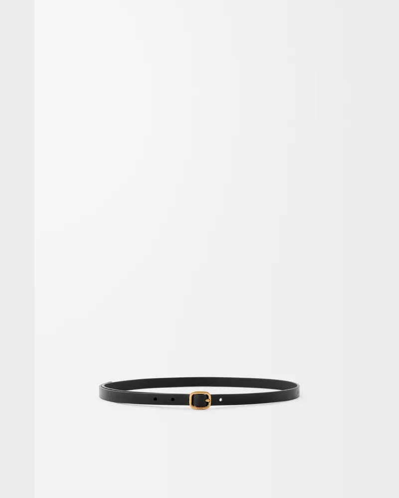 Loewe Rounded Soft Belt In Leather skin Size Mujer Black