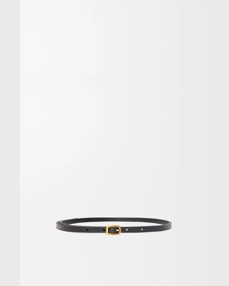 Loewe Rounded Soft Belt In Leather skin Size Mujer Black
