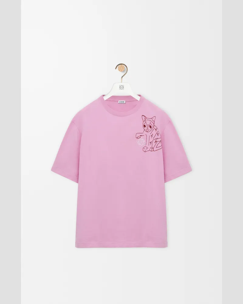 Loewe Loose Fit T-shirt In Cotton Size Hombre Pink