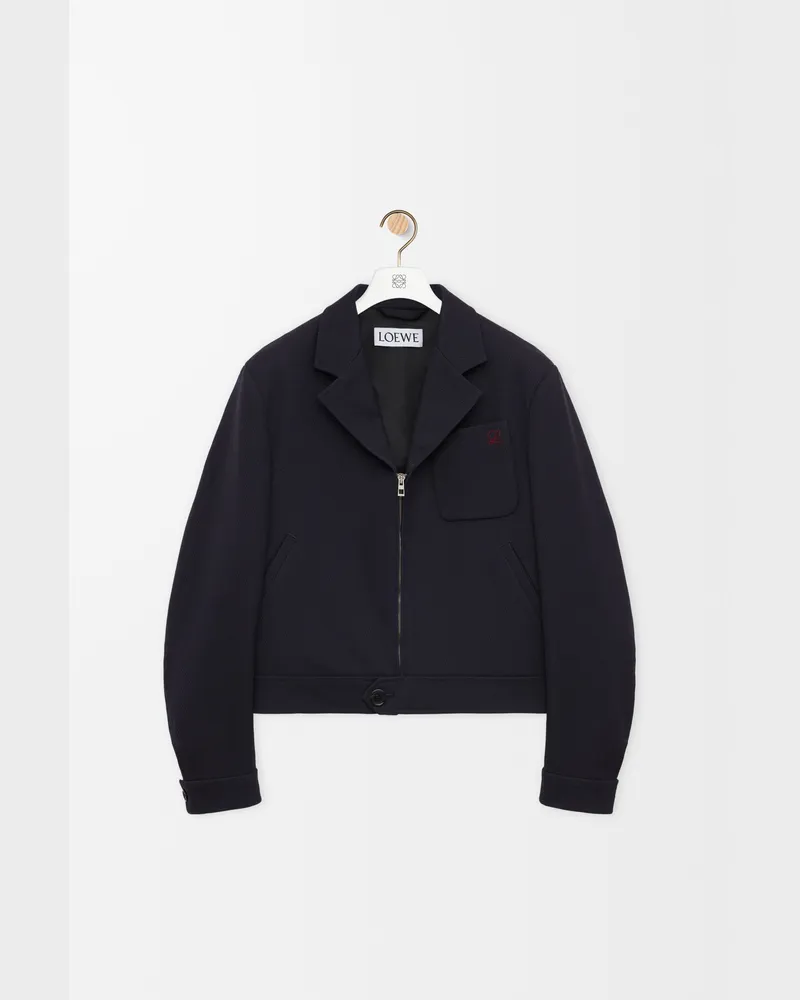 Loewe Zip-up Jacket In Wool Size Hombre Dark