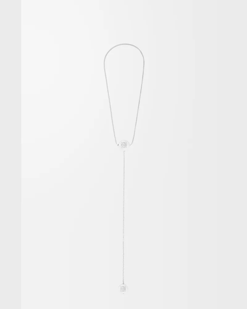 Loewe Luxury Anagram Pebble necklace in sterling silver